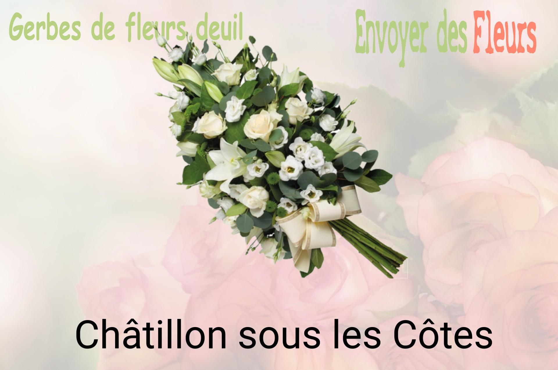 Gerbe de fleurs de deuil livrée à Châtillon-sous-les-Côtes